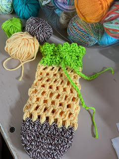 picture of a pineapple crocheted soap saver