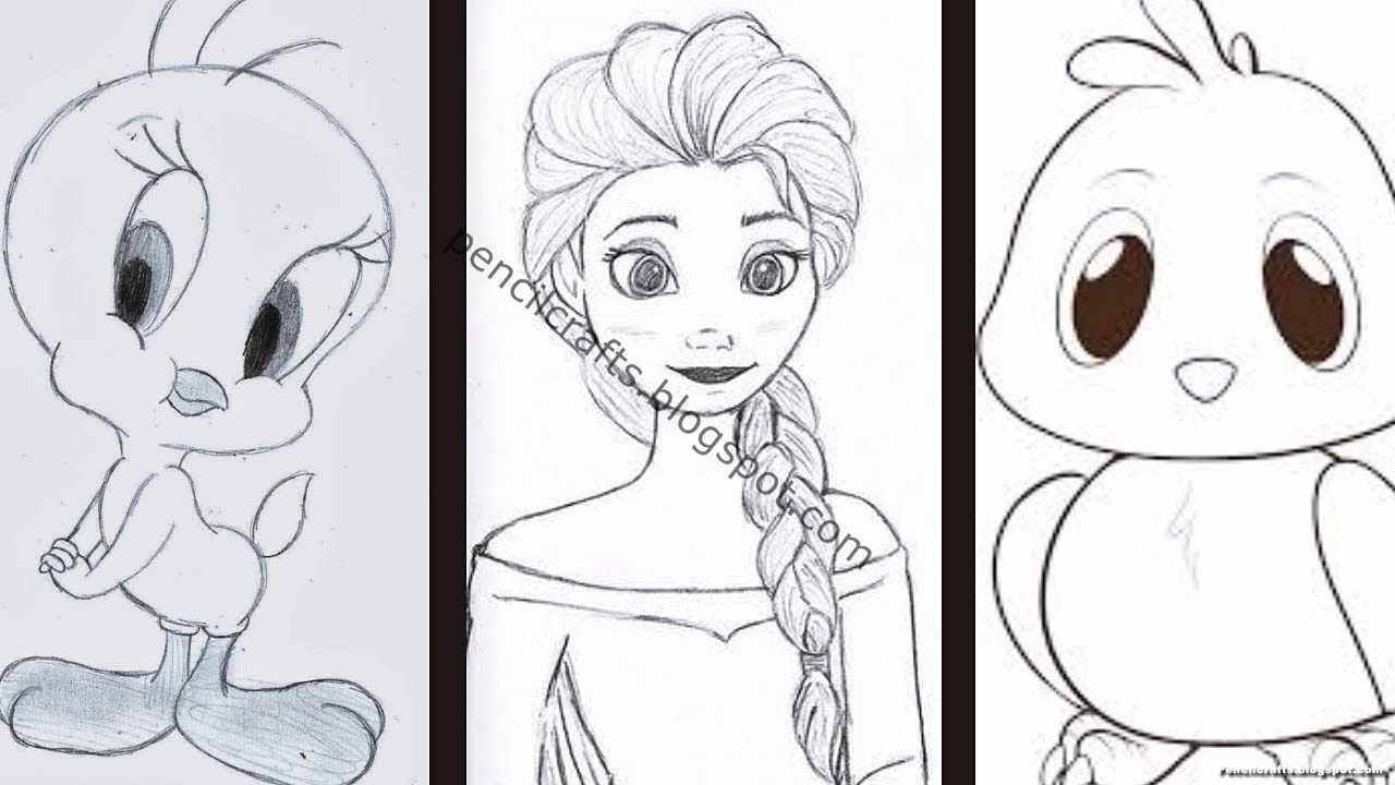 Easy Cartoon Pencil Drawings