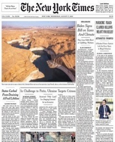 The New York Times Newspaper 17 August 2022 Today News Headlines,Breaking News,Latest News From Wolrd.Politics,Sport,Business,Entertainment The New York Times News Paper Or Magazine Pdf Download