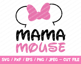 Mama Mouse SVG, Minnie Mouse Cut File, Instant Download, Cricut, Silhouette, Png, Minnie Silhouette, Disneyland Vinyl Cut File, T-Shirt