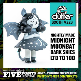 Five Points Festival 2019 Exclusive Midnight Moonbat Dark Skies Edition Vinyl Figure by Nightly Made x Clutter