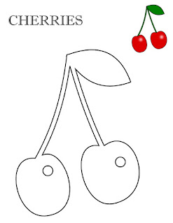 Coloring Fruits Worksheets Pdf, cherries coloring page @momovators