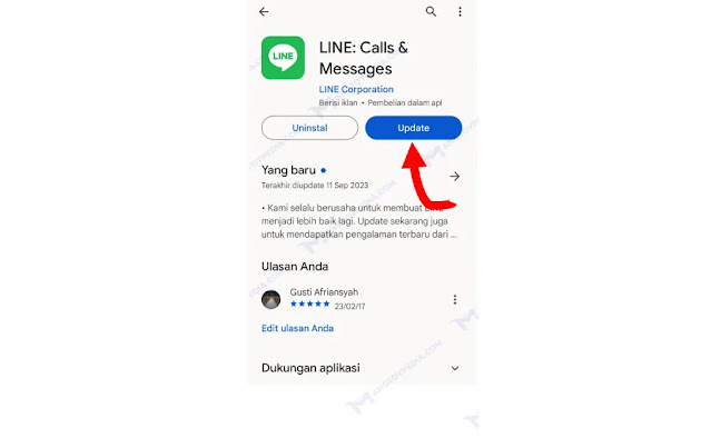 Update Aplikasi Line