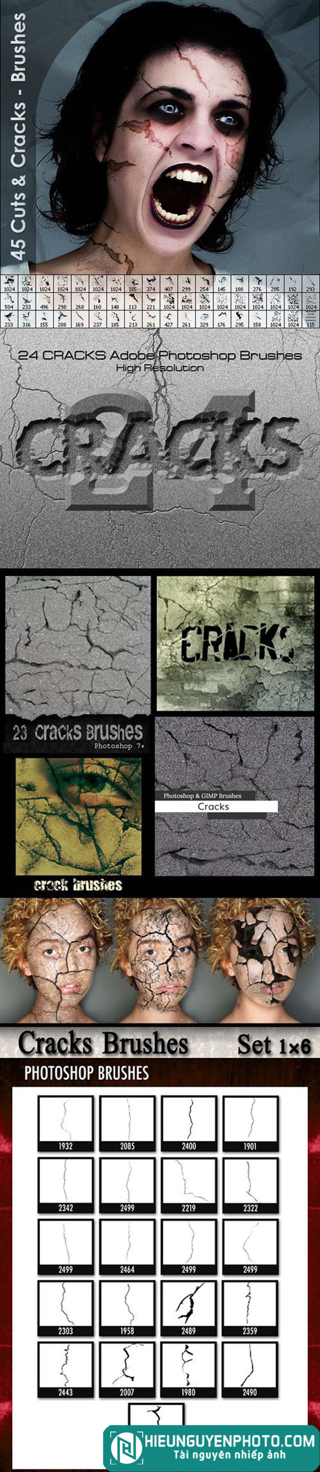 135 Pretty Cuts And Cracks Brushes