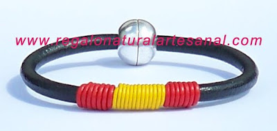 pulseras de cuero bandera de España