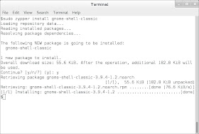 openSUSE 13.1 Milestone 4, GNOME live ISO zypper gnome shell classic