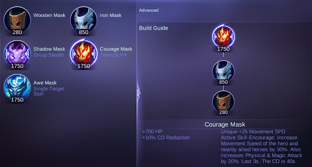 Courage Mask Mobile Legends