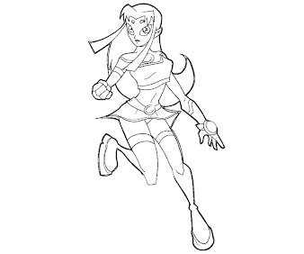 #17 Starfire Coloring Page