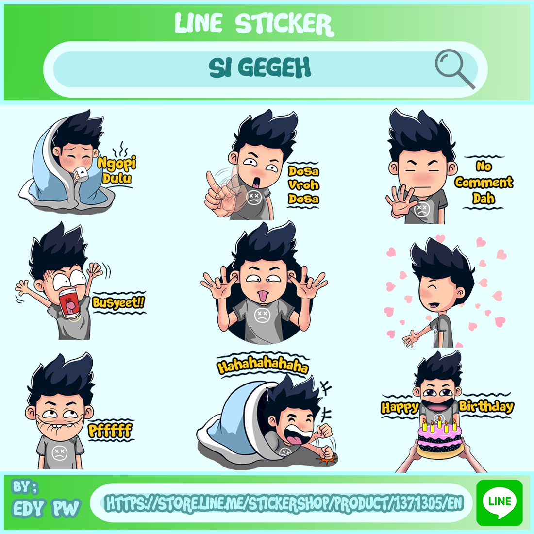 Gambar Gambar Lucu  Stiker  Line  Chat Gambar Kartun