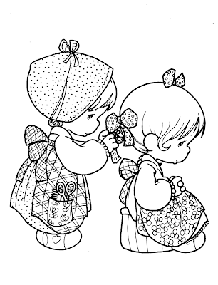 Precious Moments for Love Coloring Pages