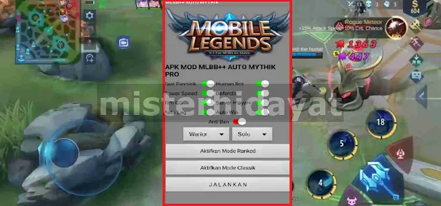 Apk Mod MLBB Auto Mythic 100% Work Ranked Patch Terbaru