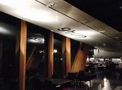 Restaurant at a Vintage Airplane in Zurich Airport