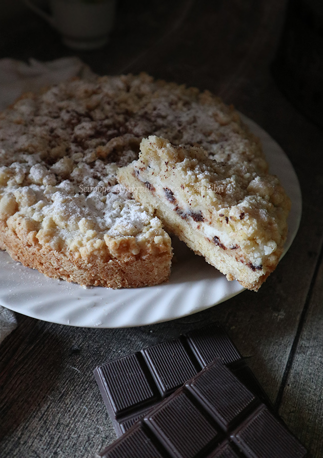 Sbriciolata di ricotta e cioccolato