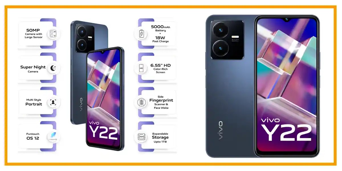 vivo y22 is one of the best vivo phone under 15000 indian rupees