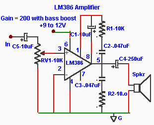 Low Power Amplifier using LM386