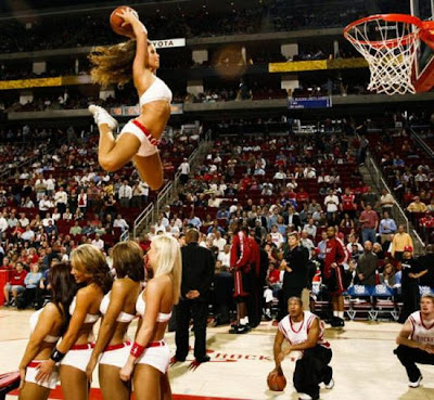 Slam dunking NBA girls