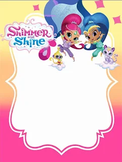 Shimmer and Shine Party Free Printable Invitations. 