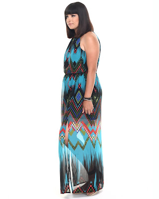 Chevron Print Ombre Maxi Dress She's Cool Dr Jays Side