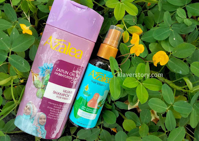 Azalea Hijab Shampoo with Zaitun Oil and Habbatussauda Oil dan Azalea Hair VItamin cocok rambut kering