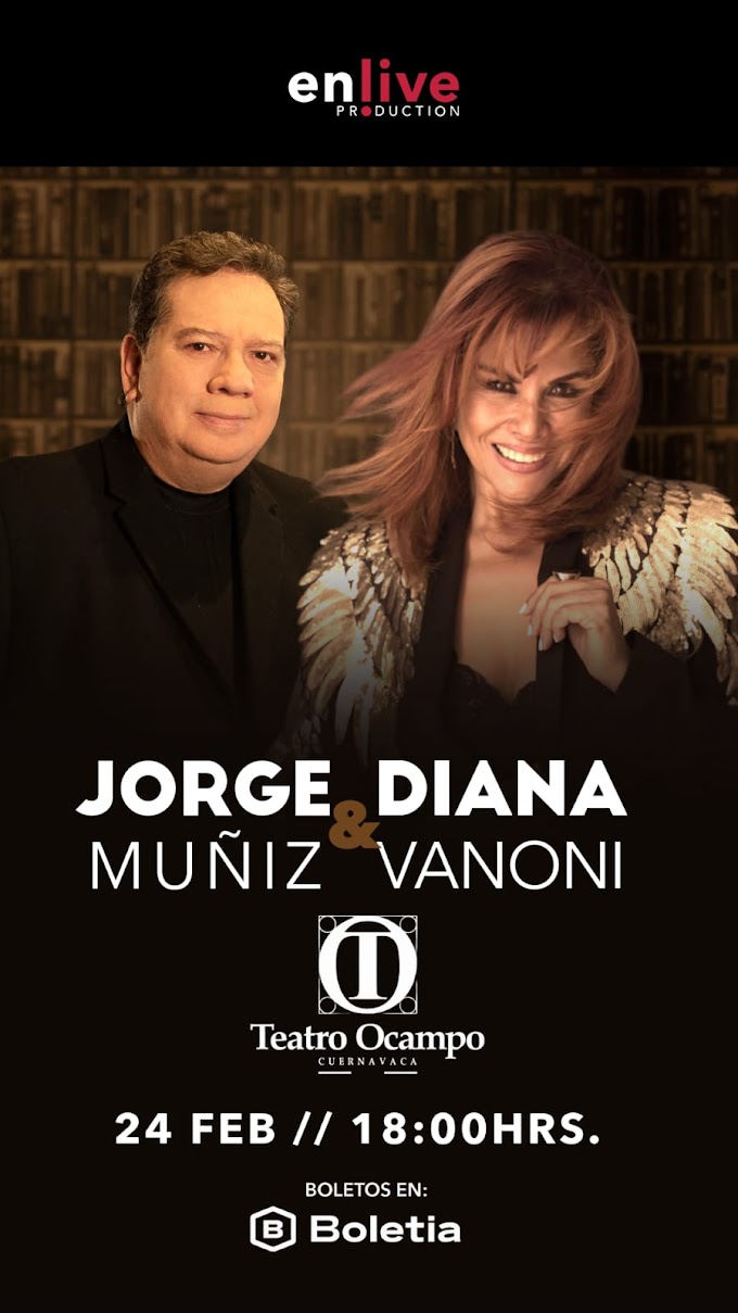 Noche de bohemia y romanticismo con Coque Muñiz y Diana Vanoni en el Teatro Ocampo de Cuernavaca