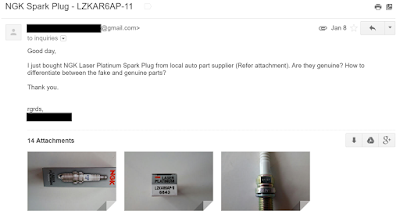 NGK Spark Plug Email