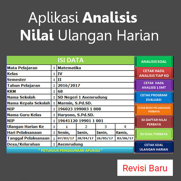 Aplikasi Analisis Nilai Ulangan Harian