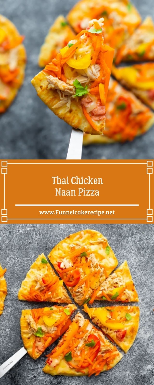 Thai Chicken Naan Pizza