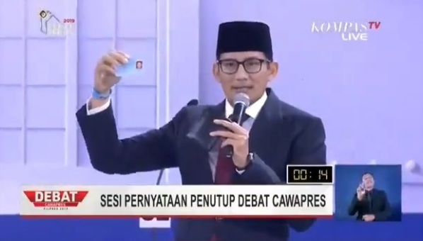 Closing Tepat Sandiaga Uno: Cukup 1 Kartu E-Ktp Rontokkan Kartu-Kartu Jkw