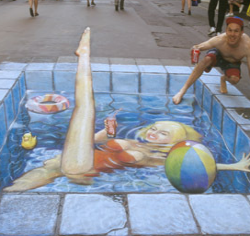 chalkart Cool 3D Painting, Unique And Wonderful World