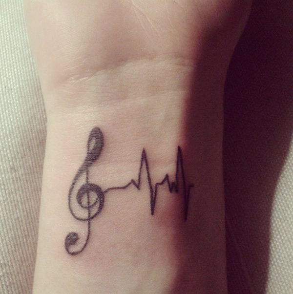 Pulso música tatuagem ideias Esta projetos são um dos melhores desenhos