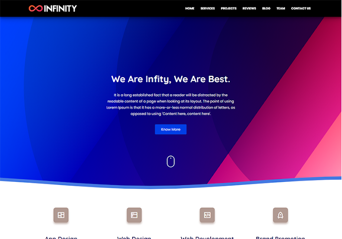 Infinity Portfolio Blogger Template 2021