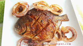 crispy fried pomfret fish with masalas