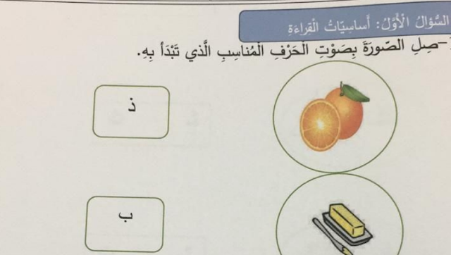 امتحان نهاية الفصل الاول اللغة العربية للصف الاول