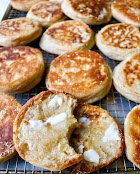 Buttered English muffin yummy picture