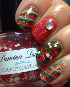 Smitten Polish The First Lobster, Lumina Lacquer Candy Cane Lane