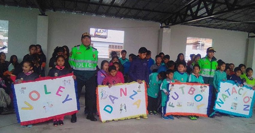 Policías de Pasco dictarán clases a niños en vacaciones útiles 2019