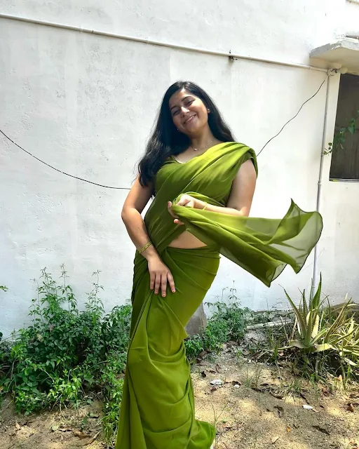 Kanduri Sudha Stuns in Green Saree