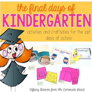 Looking for end of the year activities for the last week of school?  This end of the year pack is perfect for those last days of kindergarten.  Your students will love creating a memory book, first grade ready hat, first graders can, have, are mini-book, a graduate craft, and printable diplomas.  These will create the perfect keepsake for parents!