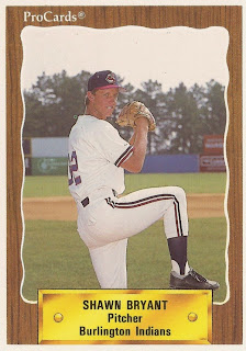 Shawn Bryant 1990 Burlington Indians card