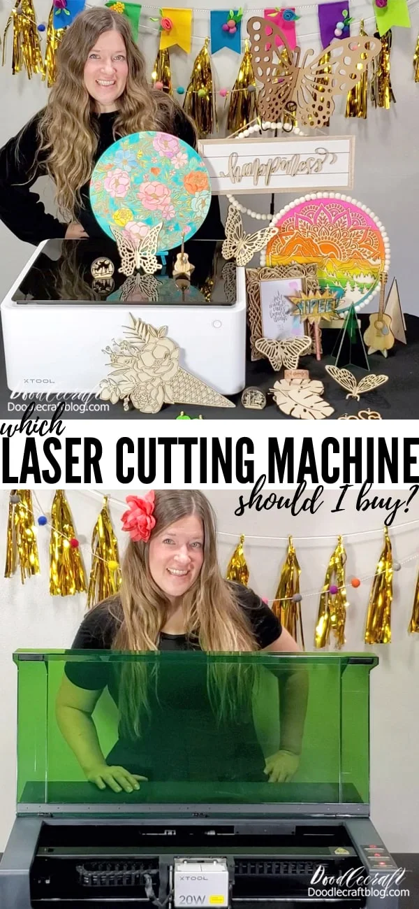 I am trying to make this post more informational on the types of machines available and then let you do the narrowing down and deciding.   I hope this post is helpful!    xTool Machines:  CO2 Laser xTool P2 Machine  xTool F1 Portable Laser Cutter  xTool S1 20W or 40W ( I have the 20W--see this post)  xTool M1 10W Deluxe RA2 Pro (this is the one I have--see this post)   Compare xTool Machines here