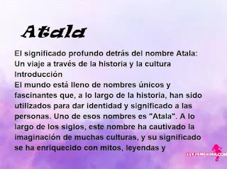 significado del nombre Atala