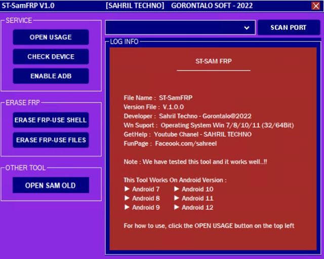 Download ST Sam FRP Tool V1.0 Free Tool