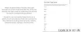 Have you ever tried using Google forms in your classroom? This step by step guide to creating a form to go with task card sets will change your life!