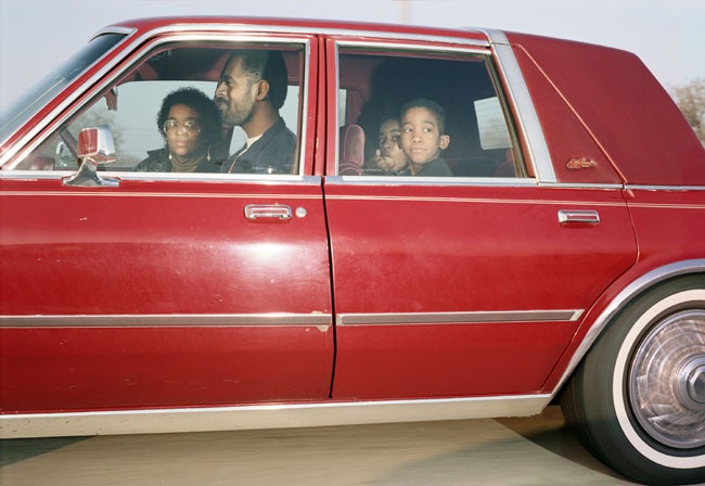 Family traveling northwest at 63 mph on Interstate 244 near Yale Avenue in Tulsa, Oklahoma, at approximately 4:15 p.m. on the last day of 1991