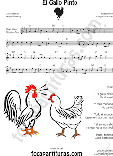  Soprano Sax y Saxo Tenor Partitura de El Gallo Pinto Sheet Music for Soprano Sax and Tenor Saxophone Music Scores