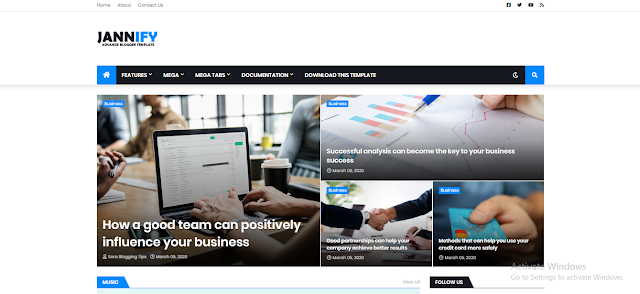 Jannify Premium Blogger Template Free Download - GraphicsMarket.net