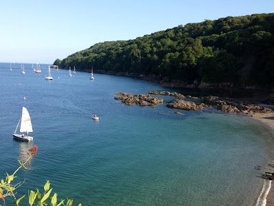 Cawsand bay, beach, cornwall, summer time, boats, boating, view, england, sunshine