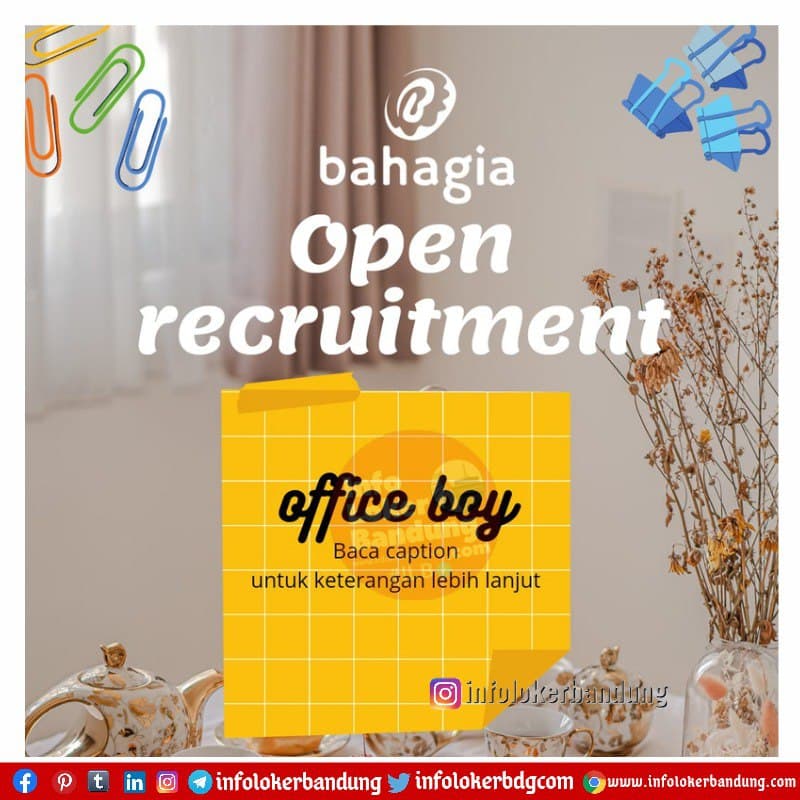 Lowongan Kerja Office Boy Donat Bahagia Bandung Maret 2021