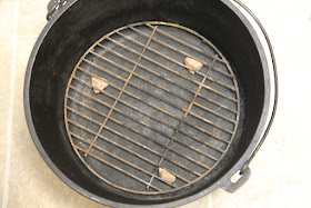 Grill grate in dutch oven