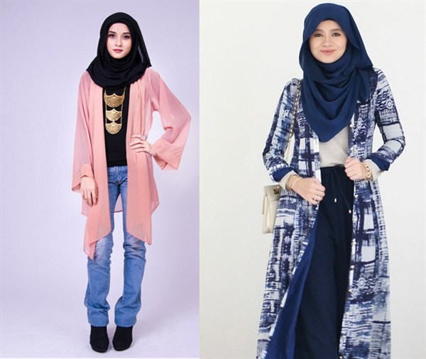 Trend model cardigan panjang untuk hijabers terbaru 21 Cardigan Panjang Wanita Muslimah Model Terbaru 2017/2018